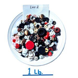 BUTTONS ~  1 Lb. Mixed LOT #2 ~ All Types, Sizes, Ages ~ INCLUDES SORTED SETS!